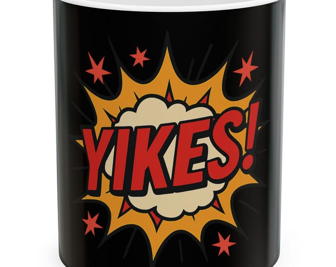 Yikes! Art Mug | Funny Comic Blast Coffee Cup