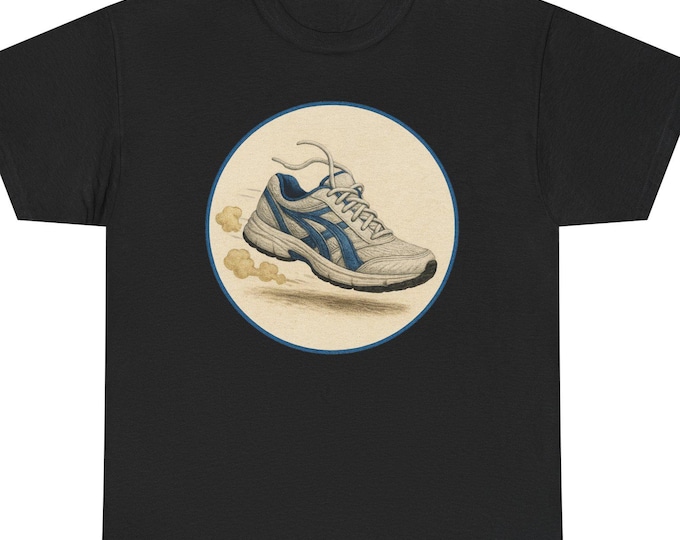 Running Sneaker Tee | Vintage Shoe Illustration, Athletic Graphic Shirt