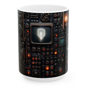 レトロコントロールマグ | ビンテージマシンインターフェースコーヒーカップ