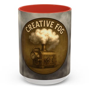 Creative Fog Mug | Steam Engine Coffee / Whimsical Artist Gift