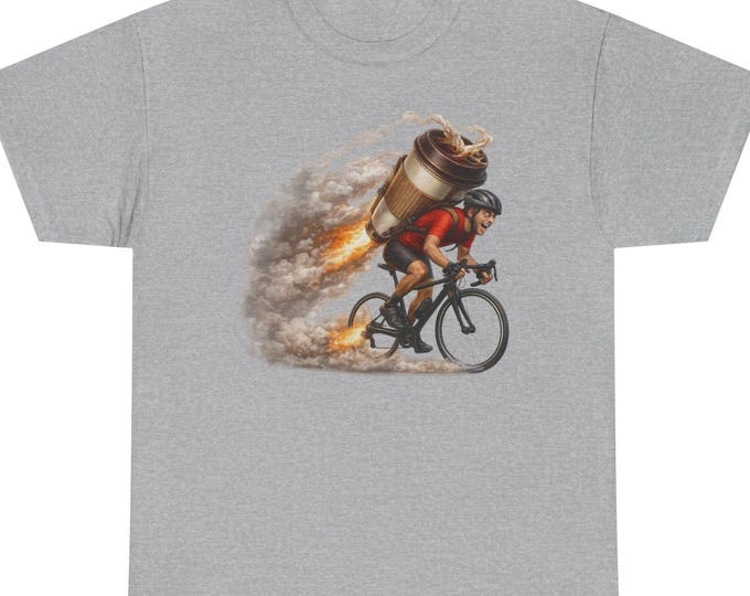 Coffee Cyclist T-Shirt, Caffeinated Cycling Shirt, Funny Biker Gift, Espresso Fueled Rider, Cycling Humor