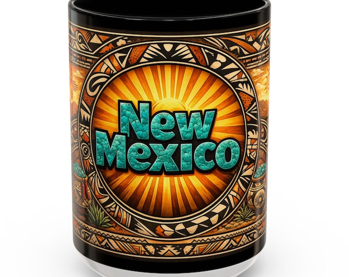 New Mexico Mug | Turquoise, Pueblo Pottery