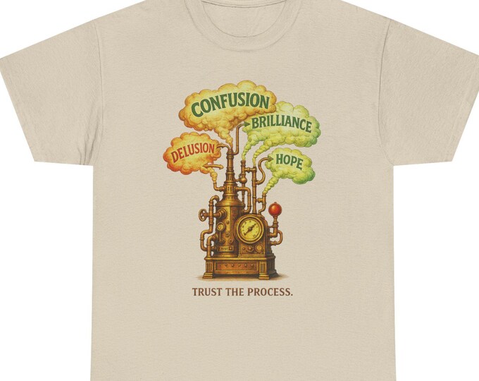 Trust the Process T-Shirt, Artist Creativity Shirt, Steampunk Art Tee, Creative Chaos Design