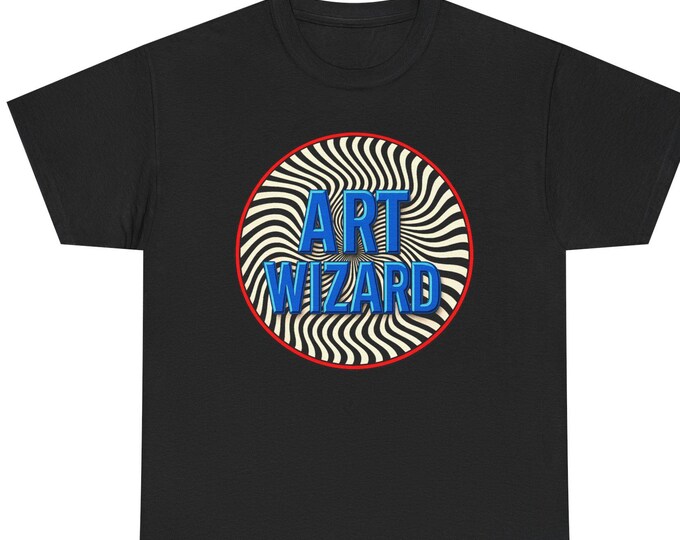 Art Wizard T-Shirt: Optical Illusion Spiral Graphic Tee