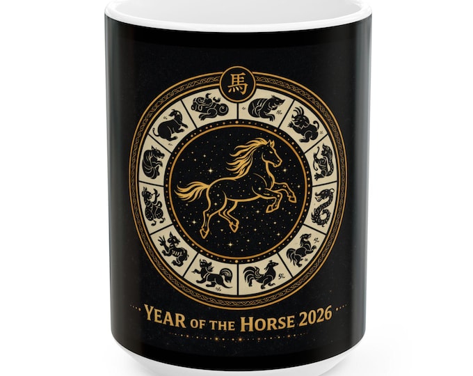 2026 Zodiac Mug | Chinese Zodiac Year of the Horse  Ceramic Mug
