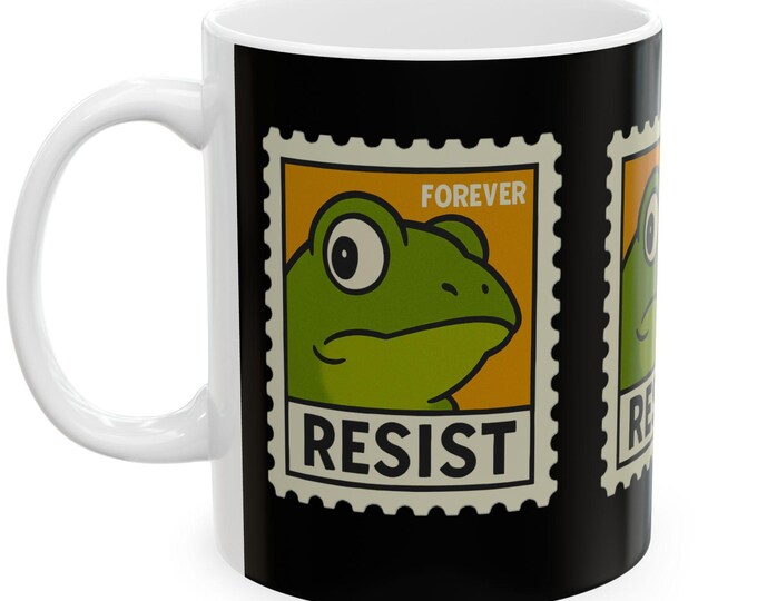 Protesting Frog Mug , Political Activist Gift for Portland and America