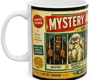 Mystery Animal Crackers Mug, Cryptid Coffee Cup