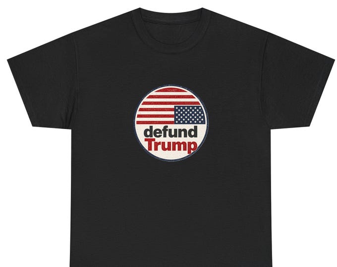 Defund Trump T-Shirt / Upside-Down Distressed Flag Tee / Political Statement Graphic Shirt