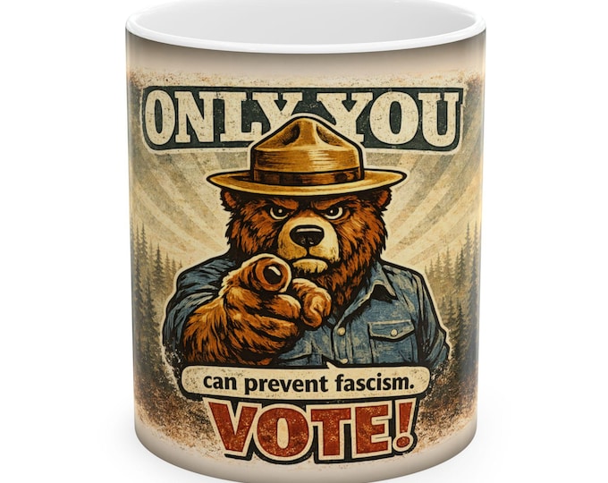 Bear Vote MUG | Political Voter Awareness Coffee Cup