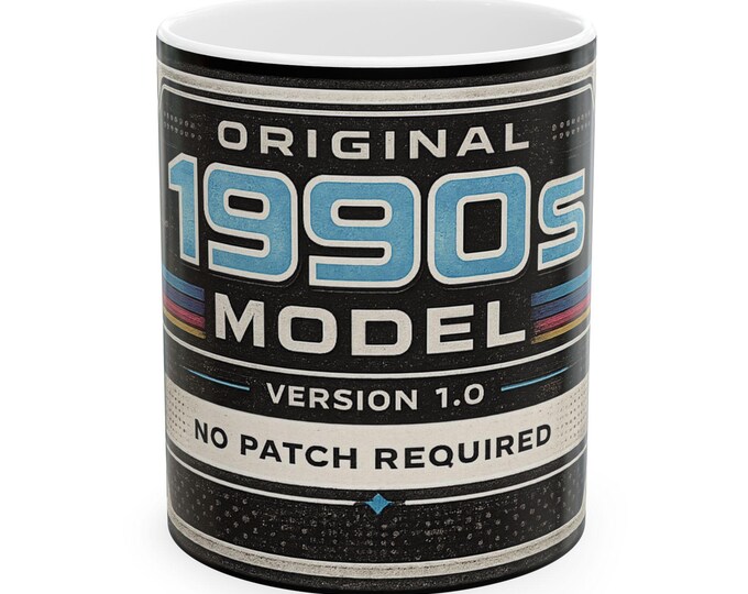 1990s Model MUG | Retro Cassette Label / 90s Vintage Music Coffee Cup