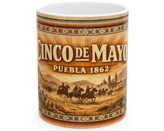 Cinco de Mayo Mug | Vintage Puebla 1862 Celebration
