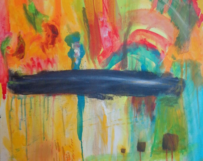 Original Acrylic Painting, 30" x 40", Ready To Hang