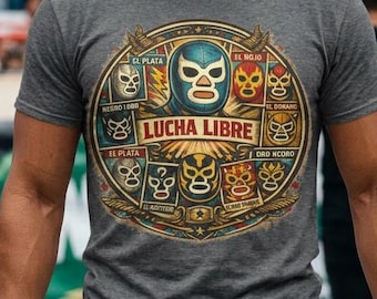 Lucha Libre Mask T-Shirt | Retro Mexican Wrestling Tee