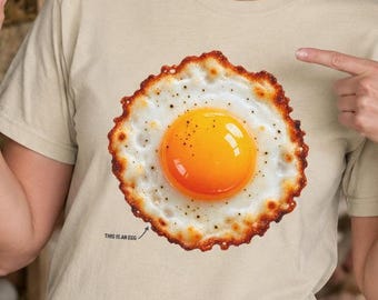 This Is an Egg Shirt, Funny Fried Egg T-Shirt, Deadpan Food Humor Tee