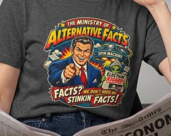 Alternative Facts Political Satire T-Shirt, Election Rigged Vintage Comic Tee