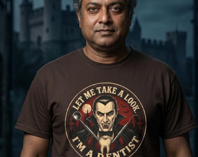 Vampire Dentist T-Shirt | Gothic Dental Humor, Horror Gift