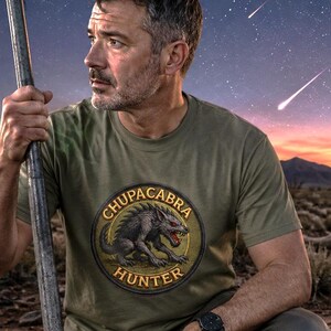 Chupacabra Hunter T-Shirt | New Mexico Folklore Monster