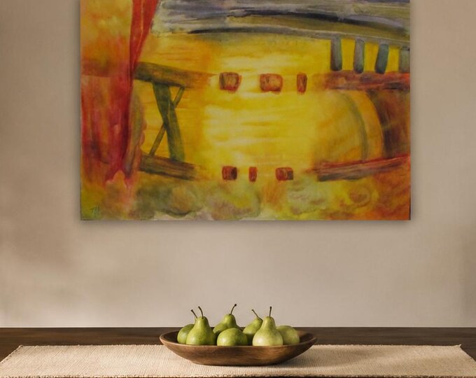 Acrylic Painting on Canvas, Original Abstract Art