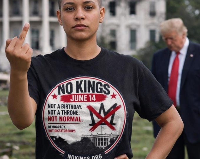 No Kings June 14 Democracy T-Shirt | Anti Dictatorship Protest Shirt | Political Resistance Tee | No Thrones Not Normal Shirt