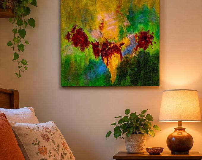 Original Abstract Art on Stretched Canvas