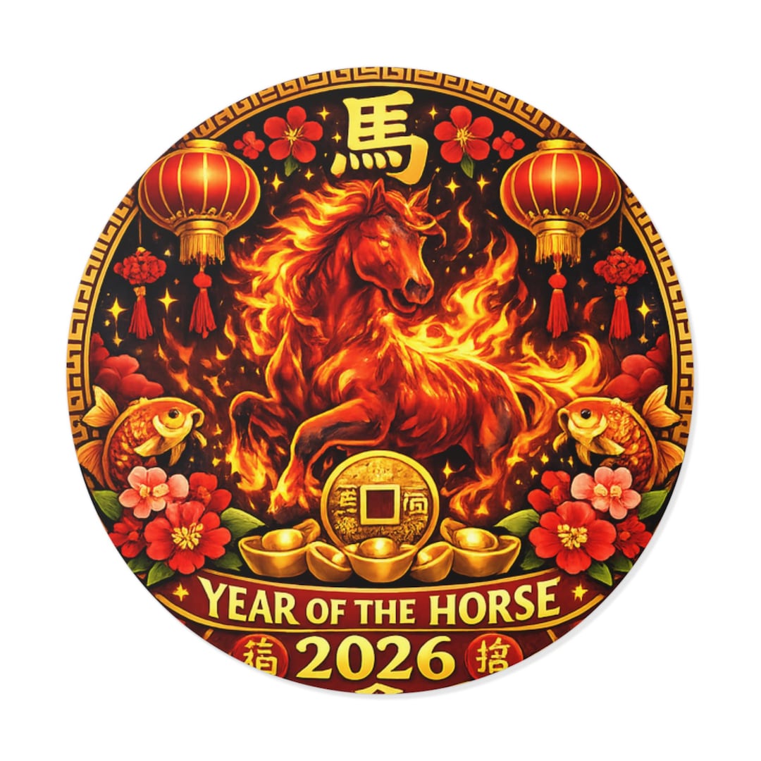2026 Sticker Year of the Horse | Chinese New Year Zodiac Horse - Etsy