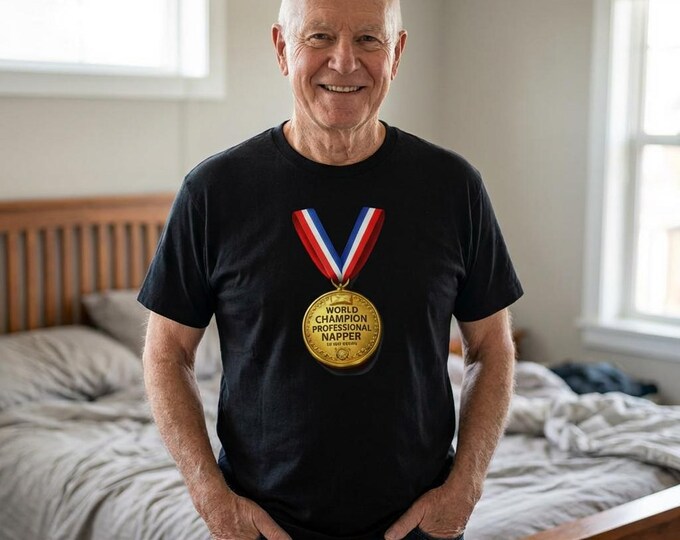 Professional Napper Shirt, Gold Medal for Napping Funny, Do Not Disturb Humor