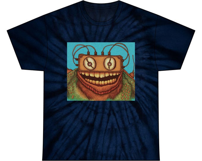 Smiling Monster Illustration T-Shirt | Tie Dye Tee