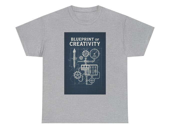 Steampunk Blueprint of Creativity | Artistic Machine Diagram Graphic