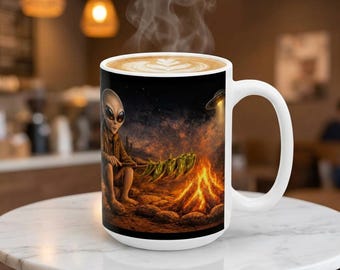 Alien Grün Chili Tasse | New Mexico und Roswell UFO-Kaffeetasse