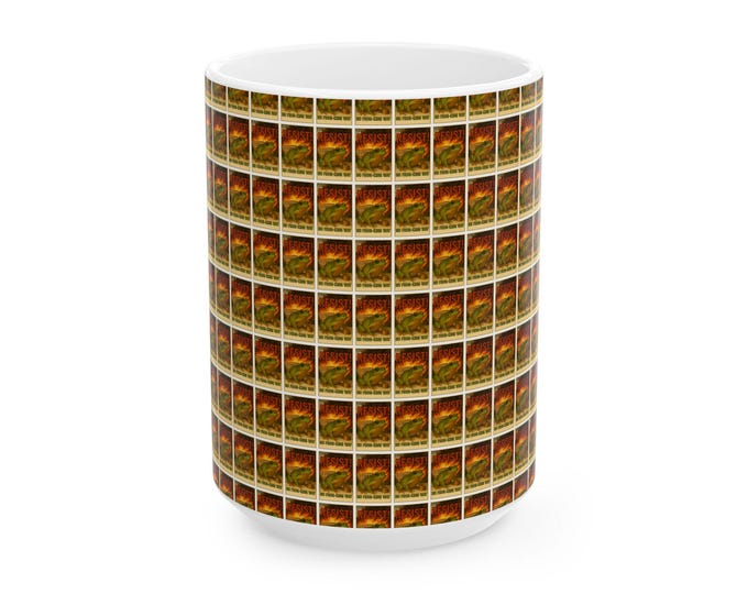 Portland Oregon Frog Stamp Ceramic Mug | Pacific Northwest Souvenir