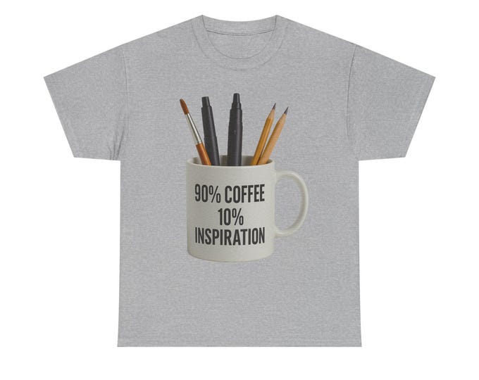 Artist Inspiration Powered by Caffeine Mug Graphic Tee