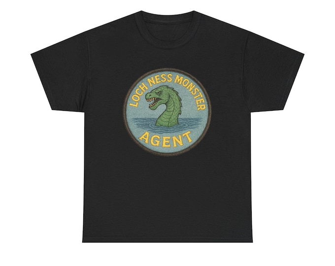 Loch Ness Monster Agent T-Shirt | Nessie Badge Tee Scotland's Famous Mythical Monster