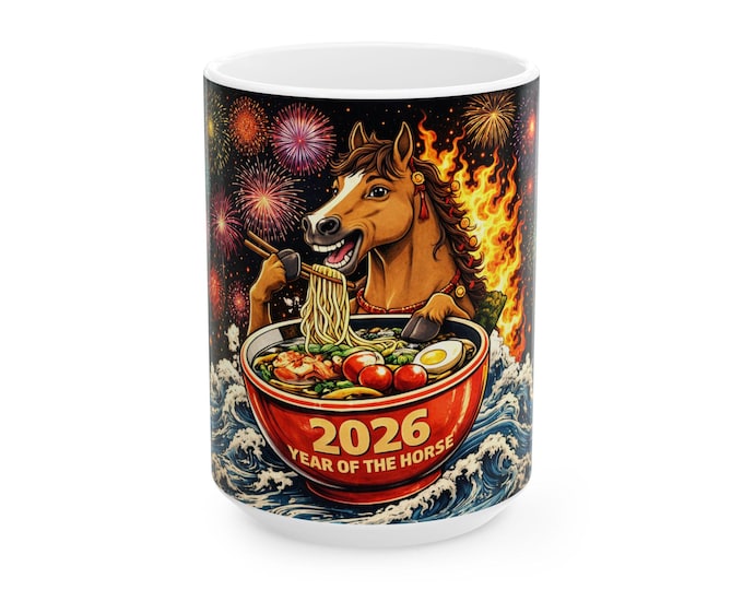 2026 Horse and Ramen Mug | Chinese New Year Gift