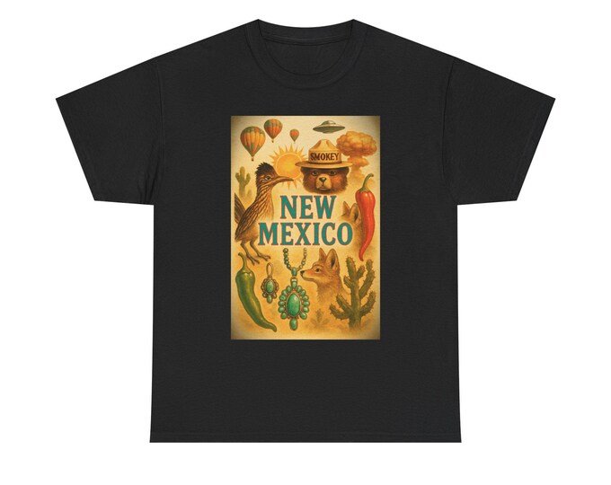 Tee New Mexico Attractions | Hot Air Balloons, Cactus, Chili Pepper