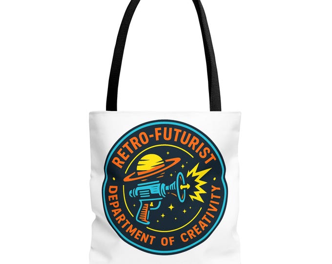 Retro-Futurist Raygun Department of Creativity Tote Bag