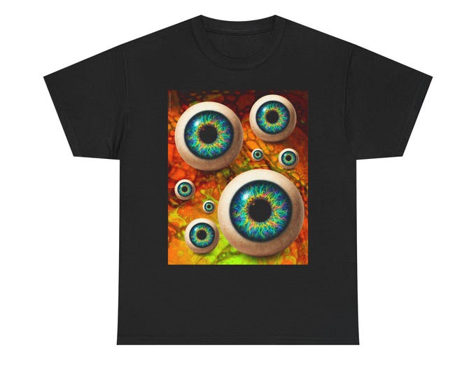Surreal Floating Eyeballs Tee | Psychedelic Eye Art T-Shirt