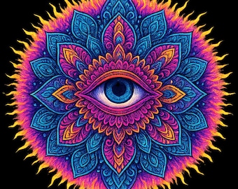 Third Eye Mandala T-Shirt | Psychedelic Spiritual Eye Tee