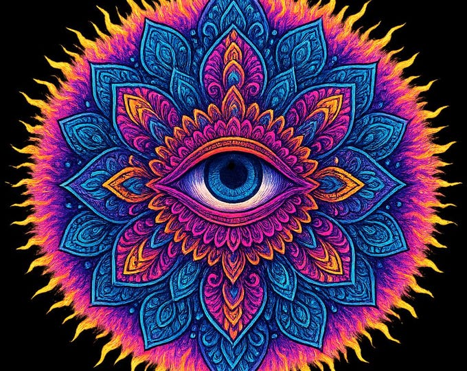 Third Eye Mandala T-Shirt | Psychedelic Spiritual Eye Tee