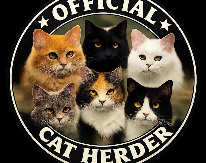 Cat Herder T-Shirt | Cats Circle Graphic, Funny Cat Lover Tee