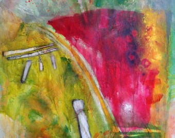 Original Painting on Canvas, Textured Acrylic