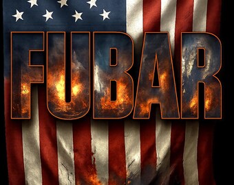 FUBAR and the Distressed American Flag Tee | Patriotic Military Slang Distressed USA Flag Shirt
