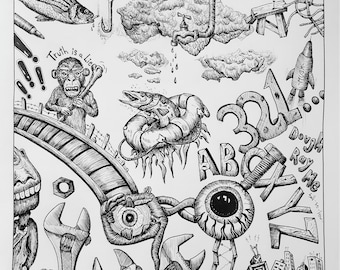 Drawing, large and dramatic