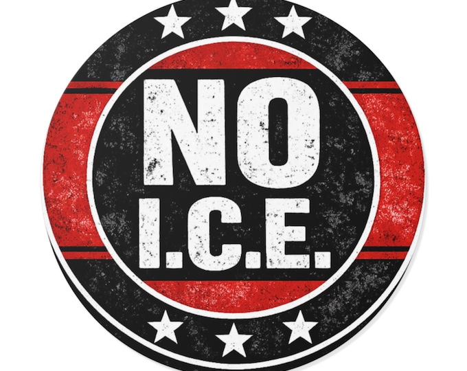 NO I.C.E. Sticker | Political Protest VINYL Badge