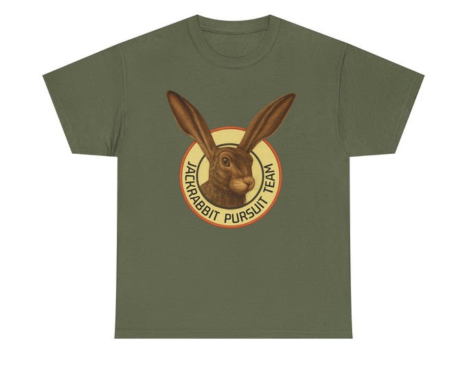 Jackrabbit Pursuit Team T-Shirt | Vintage Jackrabbit Logo Tee for the Quick Responders
