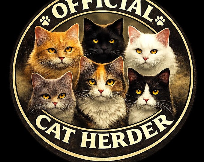 Official Cat Herder T-Shirt | Funny Cat Lover Shirt