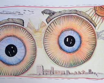 Colored Pencil Drawing, Original Art