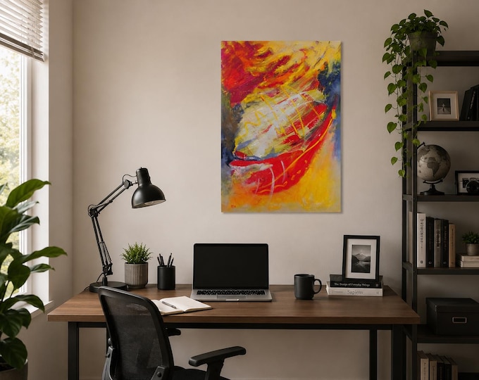 Abstract Acrylic Painting, One-Of-A-Kind