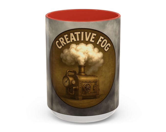 Creative Fog Steam Engine Coffee Mug | Whimsical Artist Gift