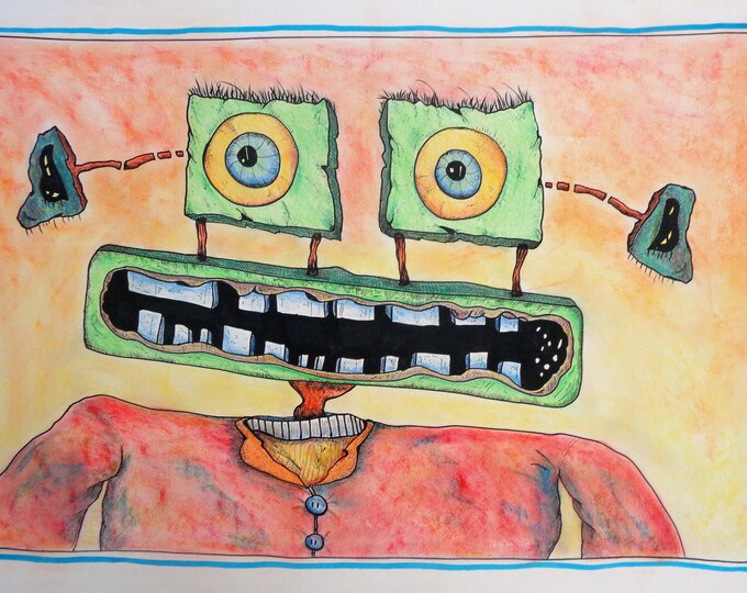 Colored Pencil Drawing, Original Art