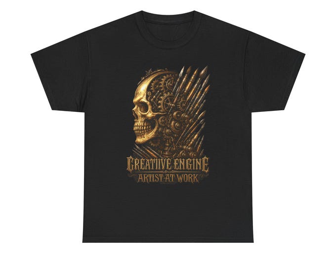 Graphic Designer Steampunk Tools Artist Tee